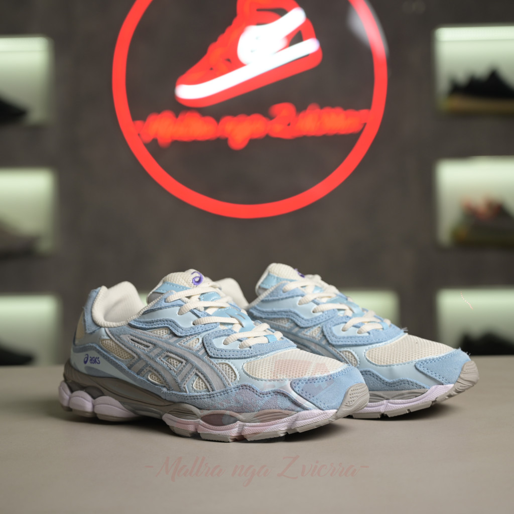 asics gel nyc blue and white