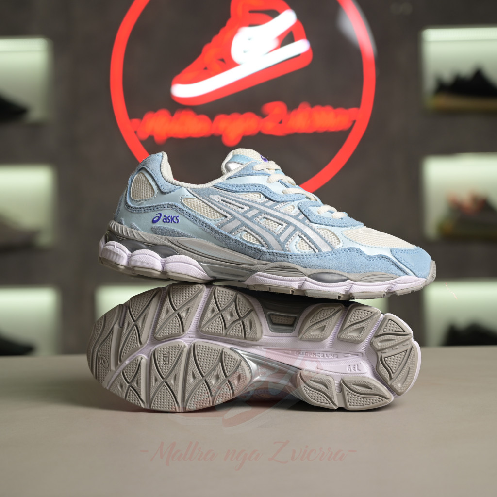asics gel nyc blue and white